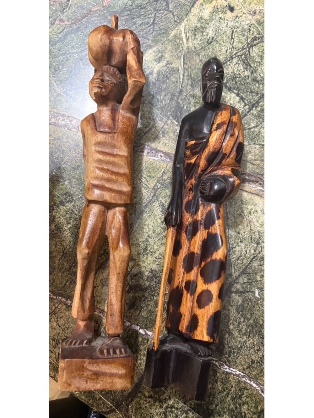 Tribal African hand carved statues circa 1970’s